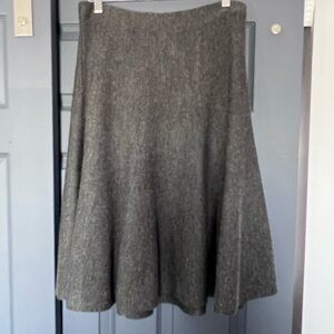 Anthropologie Maeve Gray A-Line Midi Skirt Large